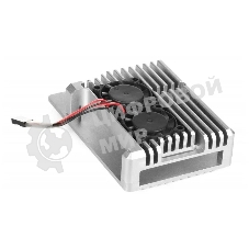 Корпус Qumo Aluminum case with double black fans, Raspberry Pi 4, silver(RS009)