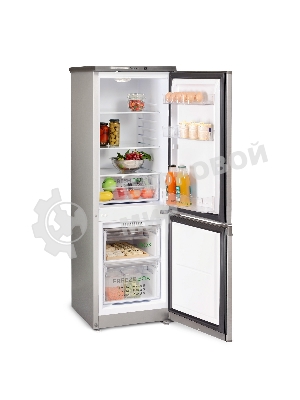 Холодильник Бирюса C418 серебристый металлопласт двухкамерный 125/55л морозилка снизу