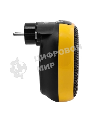 Тепловентилятор керамический Denzel DTFC-700 портативный, черный/желтый, 700 Вт, 10 м2, цифровой термостат