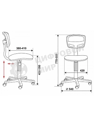 Кресло Бюрократ CH-299NX/15-21 черный, сетка, 120 кг, механизм качания