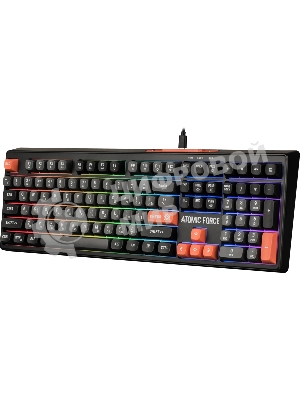 Клавиатура проводная игровая Defender Atomic Force GK-005 RU,чер/сер,108кн+FN,радуж,1.5м