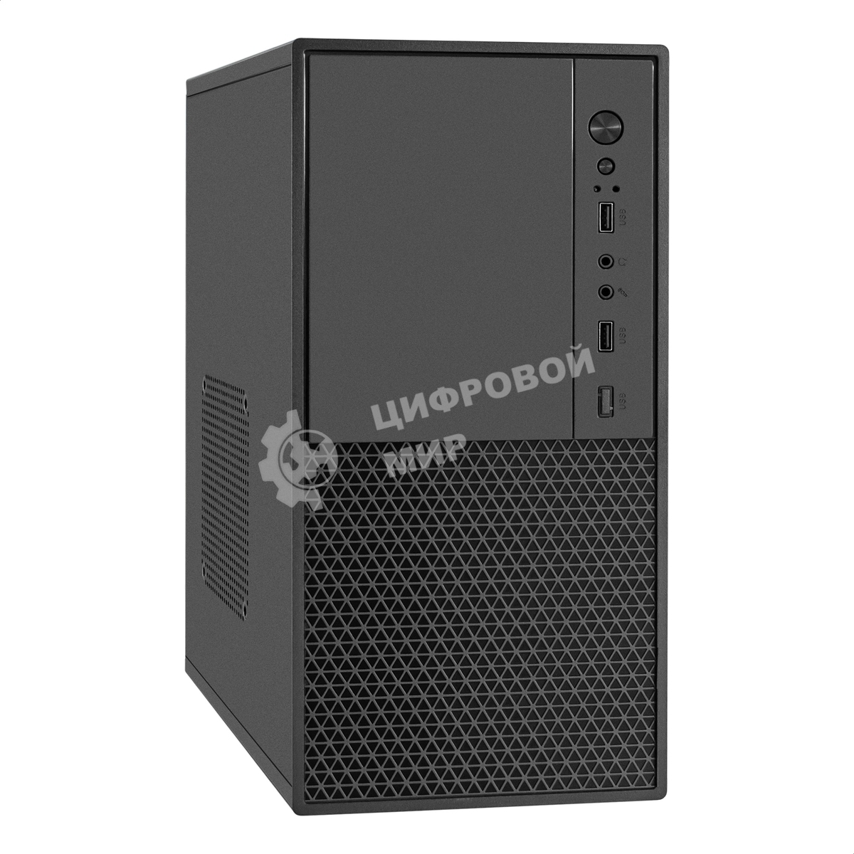 Компьютерный корпус Minitower ExeGate BAA-308M-AA500 (mATX, БП AA500 с вент. 8см, 2*USB, HD Audio, черный)
