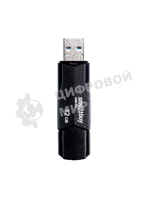 Флешка USB SmartBuy CLUE black (SB32GbCLU-K3), 32Gb, USB 3.0/3.1, R/W 70/25, черный