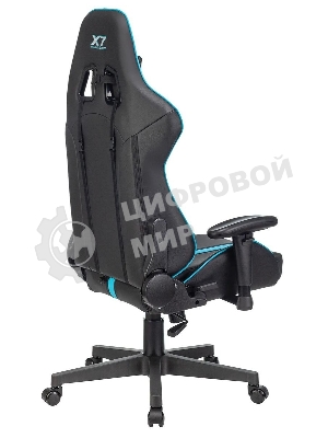 Кресло игровое A4Tech X7 GG-1200 черный/голубой искусственная кожа крестовина пластик
