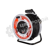 Удлинитель силовой Ресанта СУ-3х2,5КГ-50/3 (61/118/10) 2x1.0 кв.мм 4 розет. 40 м ПВС катушка серый