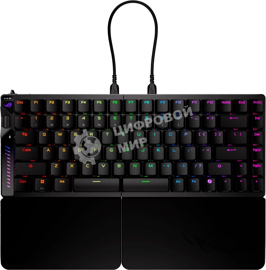 Клавиатура ASUS ROG Falcata Black гибридная, USB Type-A, Bluetooth, радиоканал, чёрный