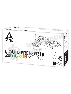 Система жидкостного охлаждения Arctic Liquid Freezer III 280 белый, 140 мм, алюминий/медь, 2800 об/мин, 26 дБ, 4 pin, 260 Вт