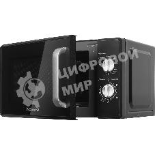 Микроволновая печь HOME HMG207DB черный, 20 л, 700 Вт, переключатели - поворотный механизм