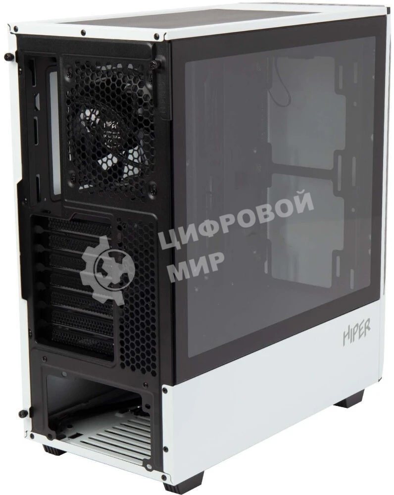 Компьютерный корпус Hiper PW81 белый без БП ATX 3x120мм 2xUSB2.0 2xUSB3.0 audio bott PSU