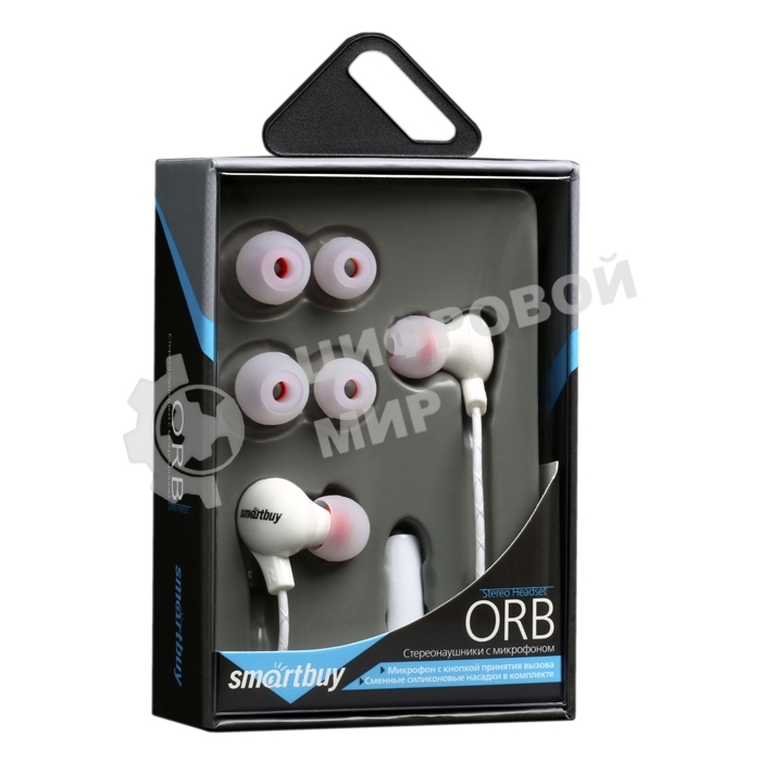 Универсальная мобильная гарнитура Smartbuy ORB, белая (SBH-750)