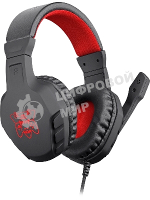 Гарнитура Defender Cujo чёрный/красный, проводная