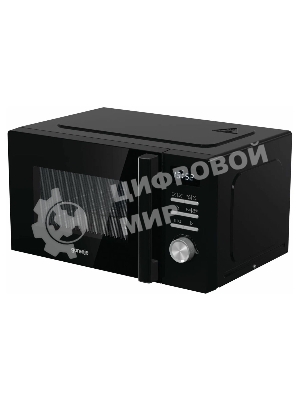Микроволновая печь Gorenje MO20A4BH черный, 20 л, 800 Вт, переключатели - кнопки, поворотный механизм