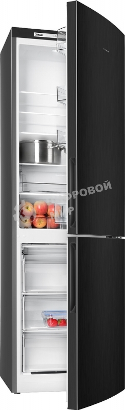 Холодильник Atlant ХМ-4624-151 черный металлик двухкамерный 228/119л морозилка снизу