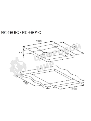 Газовая варочная панель Weissgauff HG 640 BG