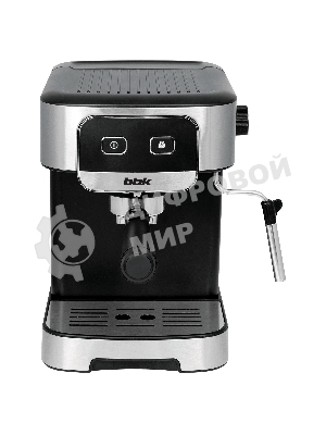 Кофеварка рожковая BBK BCM1500 черный/нержавеющая сталь, исп. кофе - молотый, 1.8 л, 1200 Вт, 20 бар