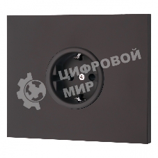 Розетка с/з (скрытый монтаж) Bironi Шедель Бриз коричневый матовый