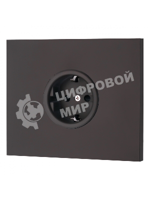 Розетка с/з (скрытый монтаж) Bironi Шедель Бриз коричневый матовый