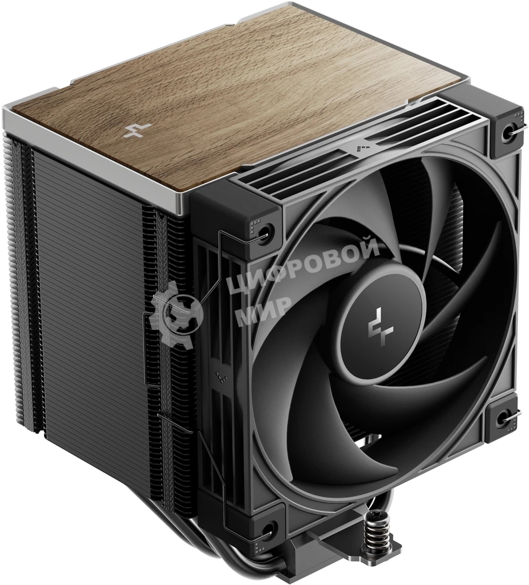 Кулер для процессора DEEPCOOL AK500 G2 LGA1851/1700/1200/115X/AM5/AM4 (9шт/кор, TDP 240W, PWM, Fan 120мм, 5 тепл. трубок, Copper Base, Wood-grain top cover, черный) RET (R-AK500G2-BKNNMN-GJD)