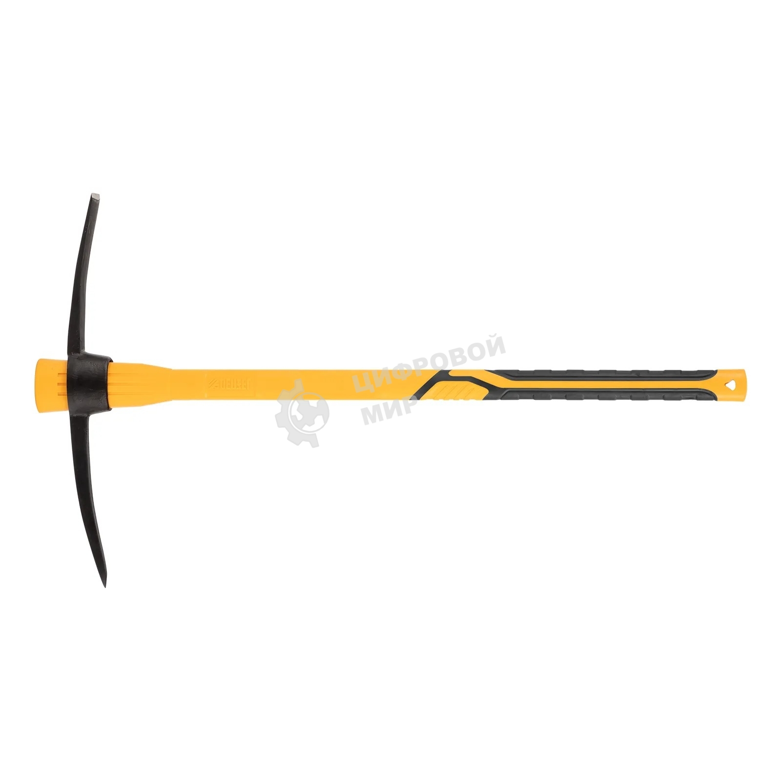 Кирка Denzel 1500 г, узкая, фиберглассовая обрезиненная рукоятка 900 мм