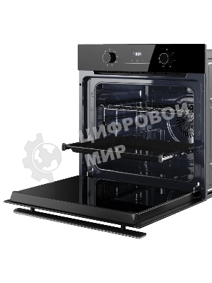 Духовой шкаф Kuppersberg HO 608 BB Glass, High-Tech, 78 л, цвет черный, цвет фурнитуры черный, поворотное управление, дисплей, таймер, 8 режимов, макс. температура 310 градусов, телескопические направляющие (на 1 уровень)