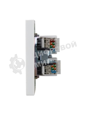 Розетка Kranz STRONG компьютерная двойная RJ45+RJ45 кат6 с/у жемчуг