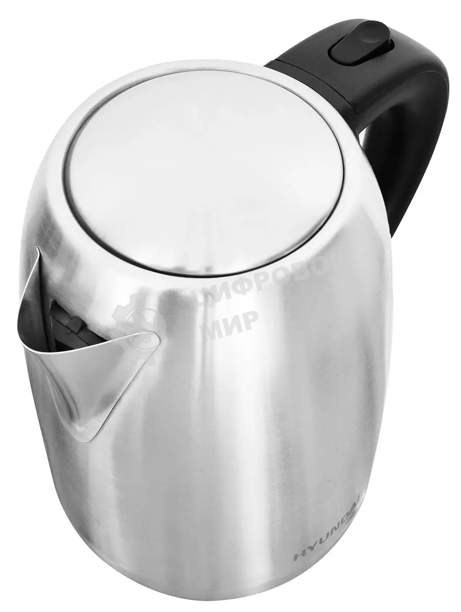 Чайник электрический Hyundai HYK-S2014 1.7 л, 2000 Вт, серебристый/черный (корпус: нержавеющая сталь)