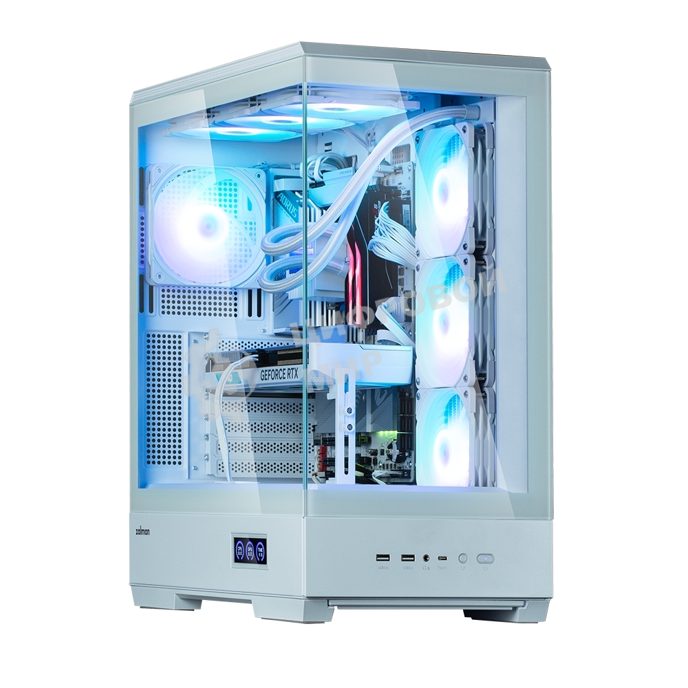 Компьютерный корпус ZALMAN P50 DS, ATX, WHITE, WINDOW, 2x3.5