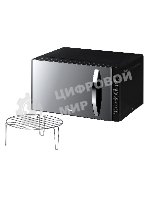 Микроволновая печь BBK 23MWG-850T/B-M черный, 23 л, 800 Вт, переключатели - кнопки