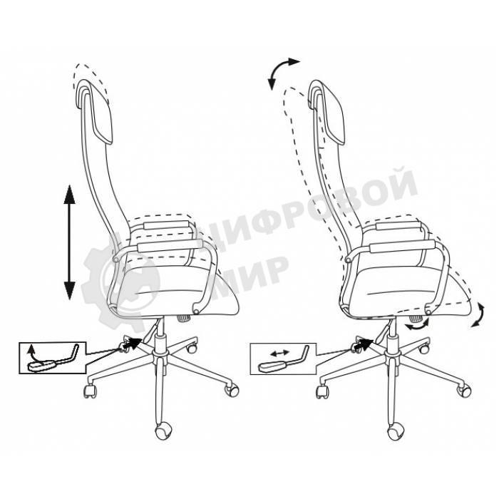 Кресло руководителя Бюрократ KB-9N/BLACK черный TW-01 TW-11 сетка крестовина хром