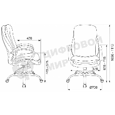 Кресло Бюрократ T-9950SL Fabric Light-20 черный, ткань