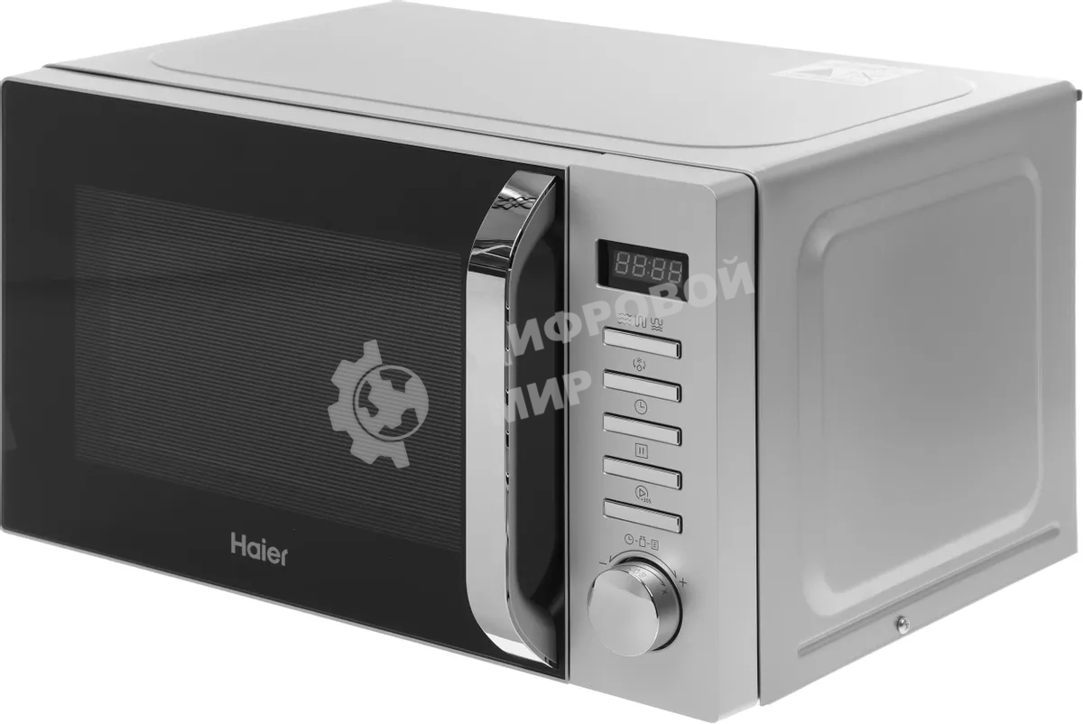Микроволновая печь Haier HMB-DG208SA серебристый, 20 л, 800 Вт, переключатели - кнопки, поворотный механизм