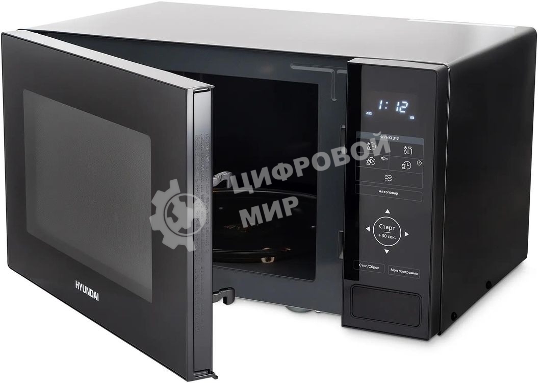 Микроволновая печь Hyundai HYM-D3038 черный, 23 л, 700 Вт, переключатели - сенсор