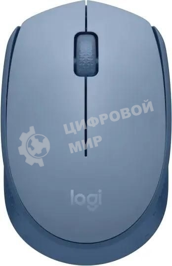 Мышь беспроводная Logitech M171 голубой, 1000 dpi, радиоканал, USB, кнопки - 3