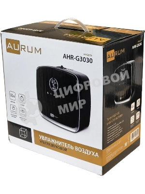 Увлажнитель воздуха AURUM AHR-G3030 черный, 30 Вт, 3 л, ультразвуковой