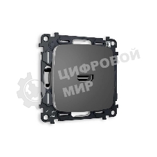 Комплект механизма розетки HDMI 2.0 OMEGA Антрацит серый 40V/500mA 2.0GHz 5-18Gbit/s QUANT (OP6640, VM222) MO664010