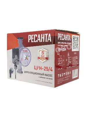 Насос садовый циркуляционный Ресанта ЦРН-25/4 72Вт 3000л/час (77/7/1)