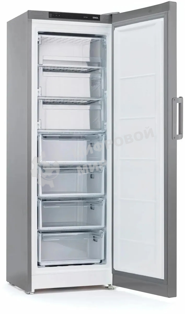Морозильная камера Stinol STZ 175 GF, серебристый, 275 л, 4 ящика, 3 полки