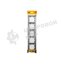 Рамка 5-местная IEK BRITE РУ-5-БрС BASE сталь