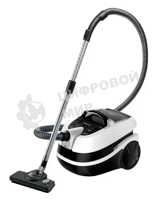 Пылесос Bosch BWD421PRO белый/черный, 230/2100 Вт, уборка влажная/сухая, пылесборник мешок/контейнер 1,5 л