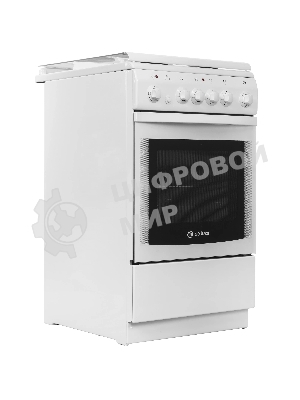 Плита электрическая DeLuxe 506004.00 э белый, конфорок 4 шт, духовка 60 л, 50 см x 85 см x 60 см