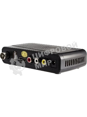 Приставка для цифрового ТВ Hyundai H-DVB520 черный + WiFi-адаптер, DVB-T2, DVB-T, DVB-C, HDMI, USB 2.0 х2
