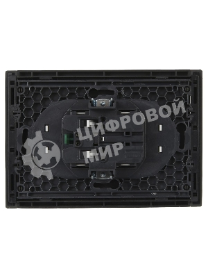 Розетка 2-м СП FORTE&PIANO FP323 16А с заземл. защ. шторки безвинт. крепл. сер. IEK FP-R24-16-1-K03