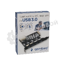 Контроллер USB 3.0 Gembird SPCR-04 в разъем PCI-e, 4xUSB-A