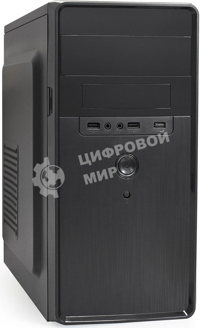 Компьютерный корпус Minitower ExeGate BA-309-UNS400 (mATX, БП UNS400 с вент. 12см, 2*USB, HD аудио, черный)