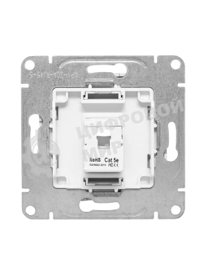 Механизм розетки RJ45 (cat5) EKF UP1-SOA-RJ45-5 алюминий Эпика