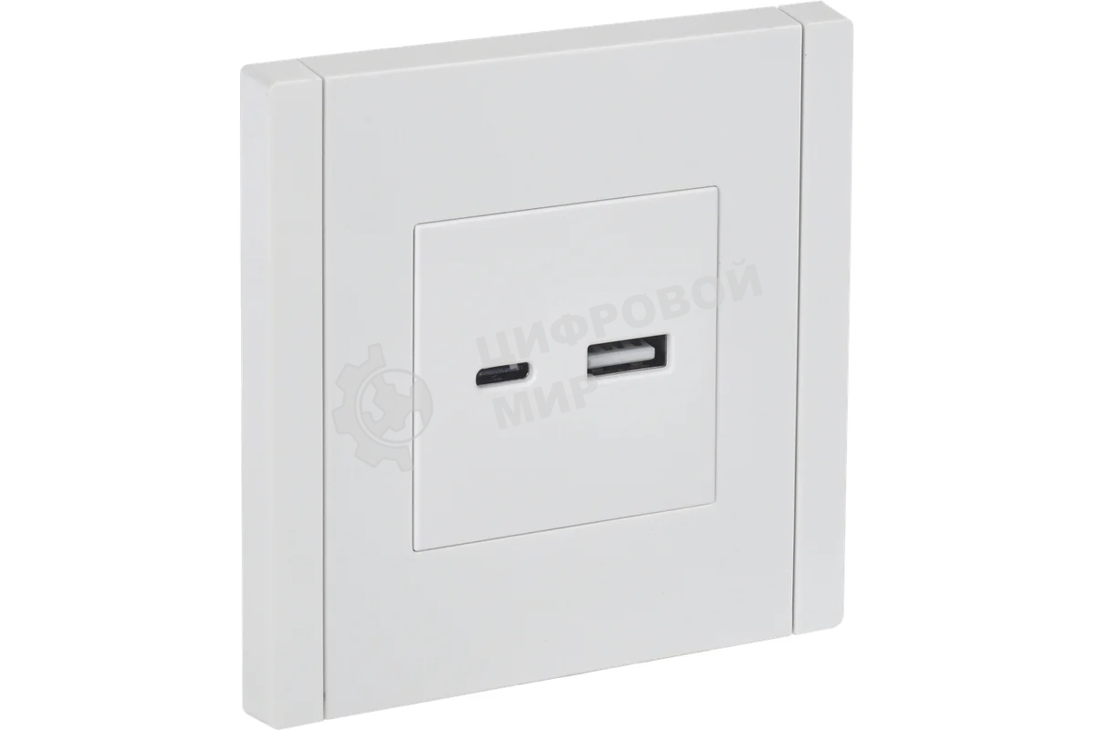 Розетка IEK FORTE&PIANO FP250 USB A+C 3,1А белый