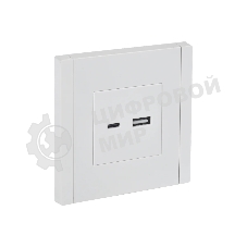 Розетка IEK FORTE&PIANO FP250 USB A+C 3,1А белый