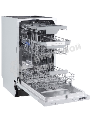 Встраиваемая посудомоечная машина Zigmund & Shtain DW 303.4, серый, 44.8 см, 10 компл., 49 дБ, класс A+++