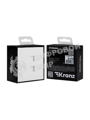 Розетка Kranz STRONG компьютерная двойная RJ45+RJ45 кат6 с/у жемчуг