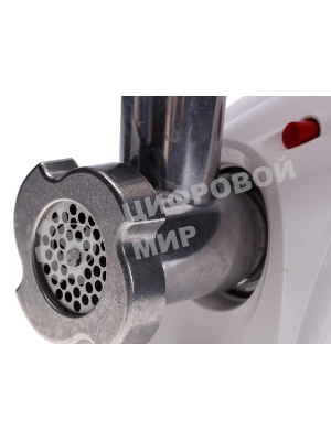 Мясорубка электрическая Аксион М31.01 белый, 1500 Вт, 1.7 кг/мин, реверс, защита от перегрузки, насадки - 4